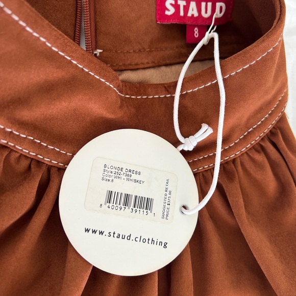 STAUD Elegant Brown Midi Dress - Picture 9 of 9
